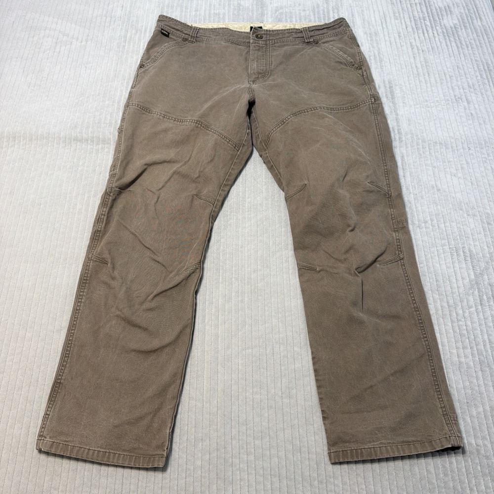 Kuhl Pants Mens 40x32 Brown The Lawless Canvas Hiking Articulated Knee Outdoor